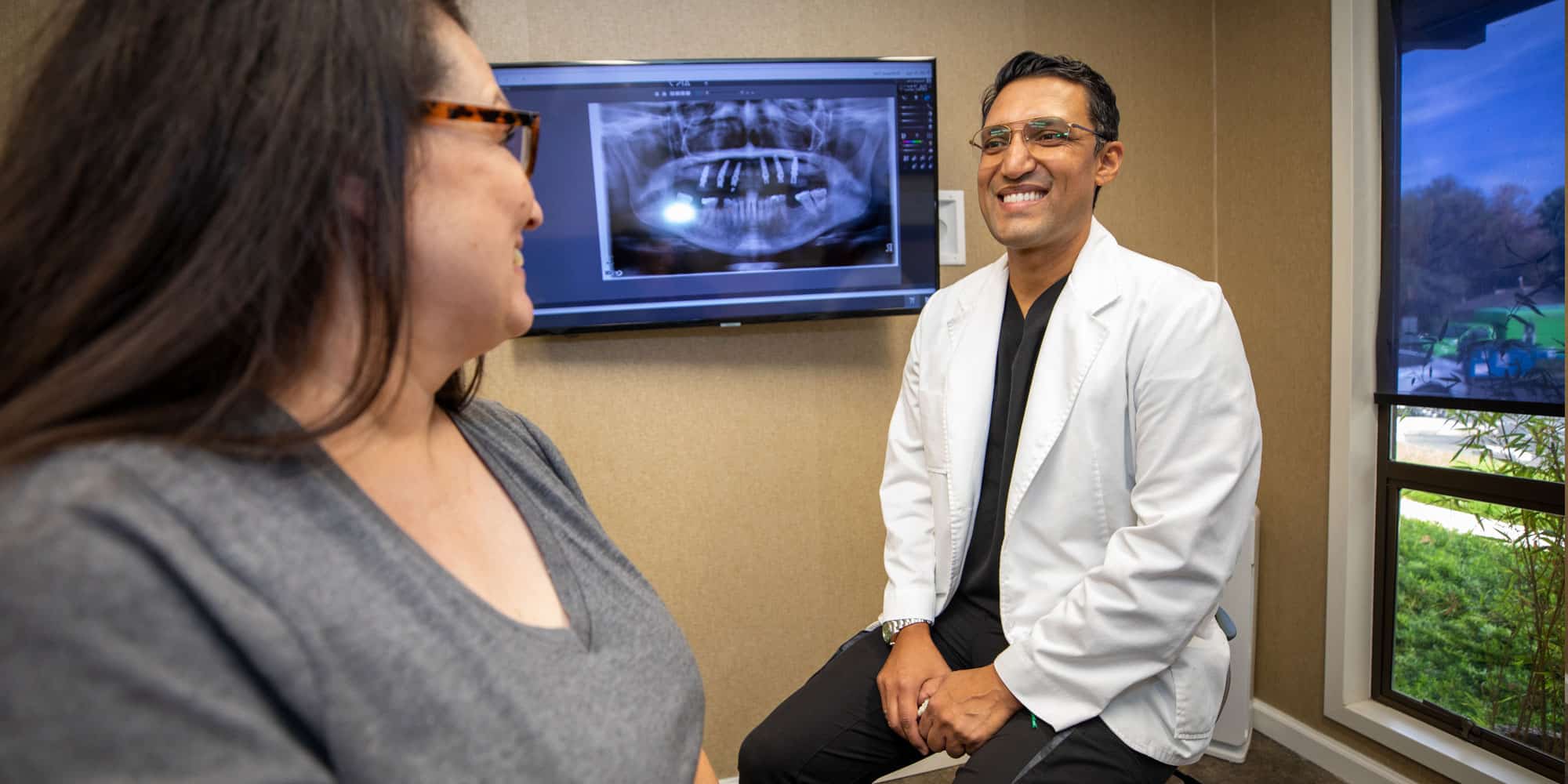 bhullar talking to tina after dental procedure