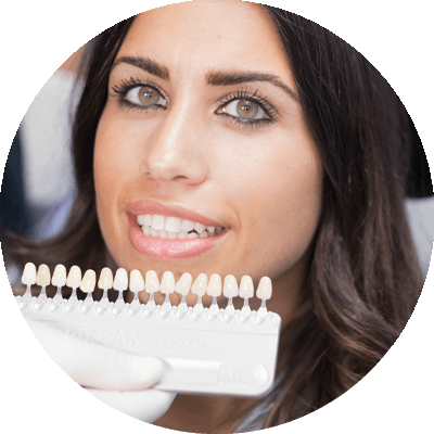 veneer patient being fitter for veneers